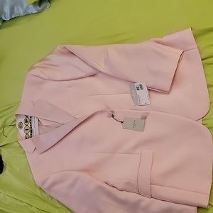 Alfani Slim Fit Pink Contrast Trim Tuxedo Jacket Mens $360